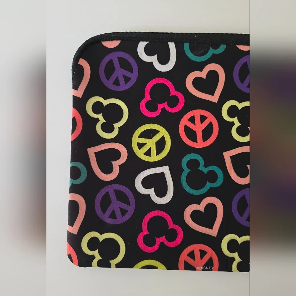 Disney Mickey Mouse Reversible Laptop Sleeve Multicolor Icons & Collage